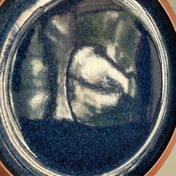 Vintage Suffolk Tableware Henry Watson Pottery England Blue Salad Plate - Picture 5 of 5